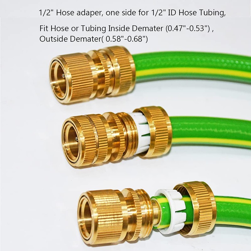 HQMPC Garden Hose Quick Connect Garden Hose Connectors For 1/2"
