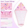Unicorn Castle Microfiber Hair Towel for Kids 2Pack Hair Wrap