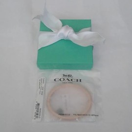 Coach Kissing C Hinged Bangle Bracelet, Rose Gold