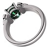 GWG Jewellery 925 Sterling Silver Ring with Large Emerald Green