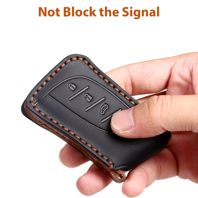 Aoocar 2018-2025 Leather Key Fob Cover, Compatible with Lexus ES