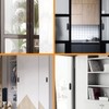 MOROBOR Self-Stick Oval Sliding Door Pulls, 2pcs Aluminum Alloy Flush