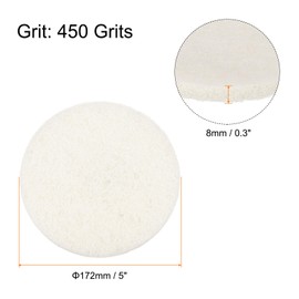 sourcing map 20pcs Scrubber Scouring Pads 450 Grits 5 Inch Drill Power Brush Hoop and Loop Surface Conditioning Disc Drill Scuffing Disc Scrub Pads for Home Kitchen Cleaning, White