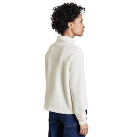 Street One Women's Shirt with Fine Structure, off white