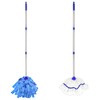 One Mop Handle With Two Microfiber Heads (1 Handle &