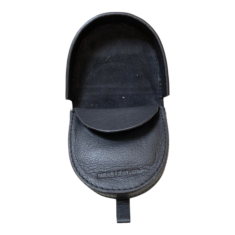 Lorenz Men's Goat Nappa Leather Horseshoe Shape Tray Purse with