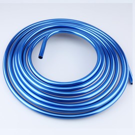 AC PERFORMANCE 3/8" Aluminum Fuel Line Hard Tube, 16 Feet Coil, Blue