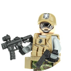 Battle Brick 1.6 Inches Tall Collectible Marine Raider Special Forces Minifigure Custom Minifigure | Genuine Military Minifig | Camo Printed in The USA | Great Gift for Ages 8+ to Adult AFOL
