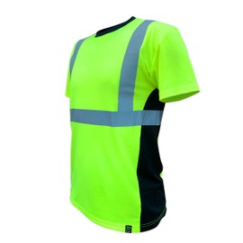 SafetyShirtz Men's SS360 Basic Class 2 - Type-R - UPF 40 - Reflective Safety Shirt, Yellow(Safety Green) - XX-Large