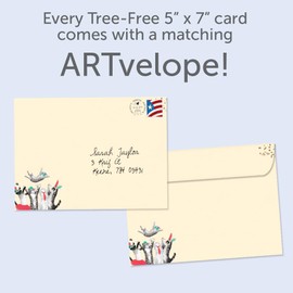 Tree-Free Greetings - Congratulations Greeting Card - Artful Designs - 1 Card + Matching Envelope - Made in USA - 100% Recycled Paper - Cat Congrats (GO65954)