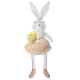 Northlight 24" White and Pink Girl Bunny Rabbit Easter and Spring Table Top Figure