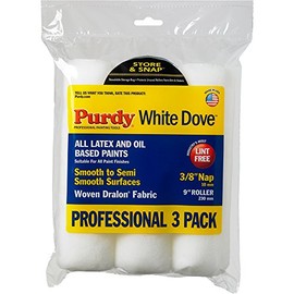 Purdy 14B863000 9 x 3/8-Inch Roll Cover, White, 3-Pack