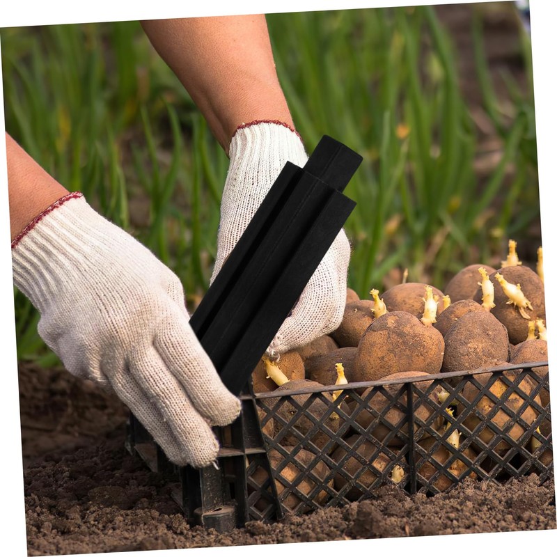 Totority 8Pcs Plastic Raised Garden Box Leg Planter Bed Components