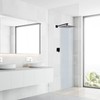 Rain Shower Head Black with Extension Arm 12 Inch Square