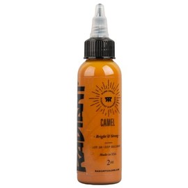 Radiant Colors - Tattoo Ink Camel Color Tattooing and Shading Real Human Skin 1oz Bottle