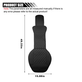 KITUREK Front Car Seat Covers, Waterproof Leather Car Seat Covers Protectors, Luxury Anti-Slip Driver Seat Cover with Backrest, Universal for Most Cars SUV Pick-up Truck (Black)