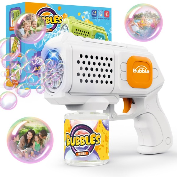 Panamalar Electronic Bubble Gun, Bubble Gun Children with Bubble Solution,