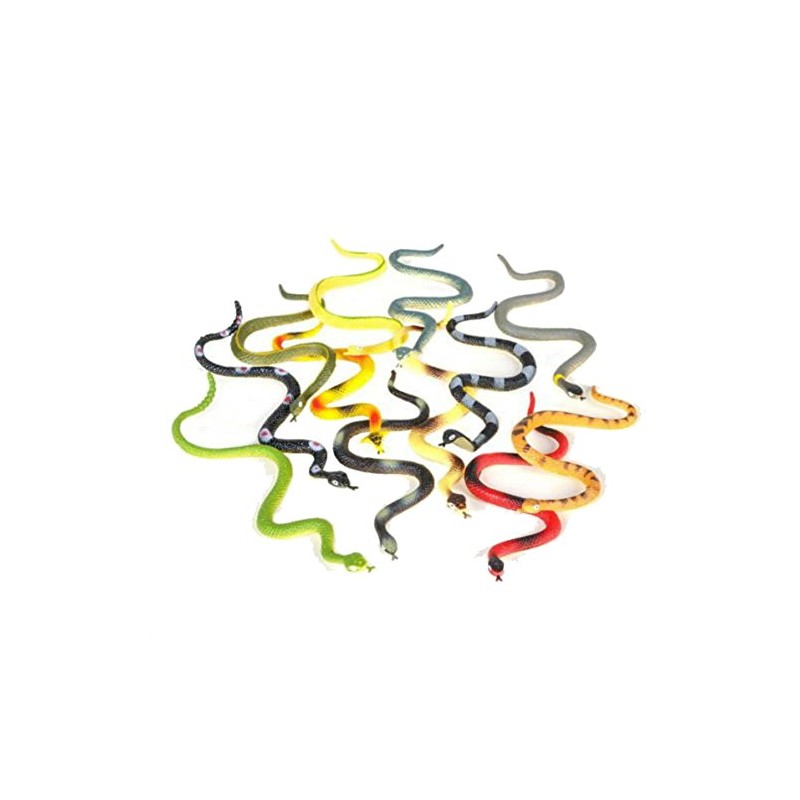 Unbranded 12 Rubber Snakes 6" Realistic Fake Snake Hissing Tongue,
