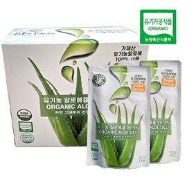 Barun Farms Geoje Organic Aloe Gel 99.9% 100ml x 10 Packs Drinkable Aloe / 바른팜스 거제 유기농알로에겔99.9 100mlx10팩 마시는 알로에