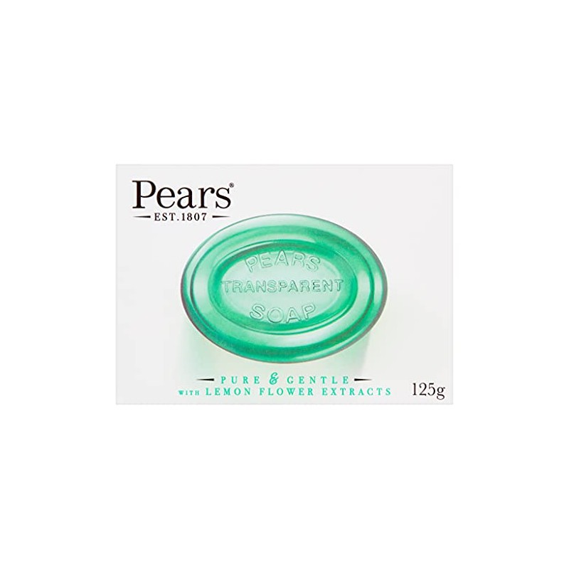PEARS Soap Lemon Flower, Transparent, Pure & Gentle, 125 g