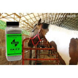 SMELLEZE Natural Horse Stall Refresher & Odor Eliminator: 50 lb. Granules. Rids Urine & Stool Smell. Keeps Stall Drier. Unscented & Safe