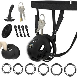 Wearable Remote Control Chastity Cage with 10 Vibration Modes
