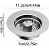3 in 1 Kitchen Sink Drain Strainer and Stopper, 304