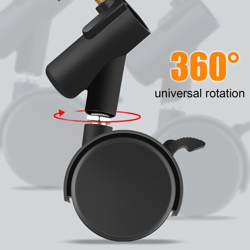 360° Rotatable Quiet Light Stand Wheels, Pack of 3 Tripod