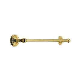 30" Brass Towel Bar with Classic Rosettes in Polished Brass