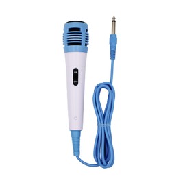 Kidsonor Wired Dynamic Microphone for Karaoke Machine Speaker, Wired Handheld Microphone with 3 Meters Cable Compatible for Karaoke Speaker Toy (Blue)