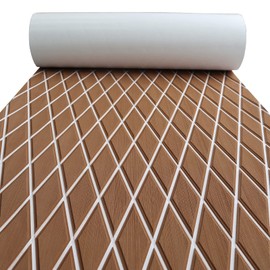 KXKZREN EVA Foam Boat Flooring Decking Sheet 6mm Thick Diamond Anti-Slip Marine Flooring Mat Self Adhesive Deck Pad for Bass Boat Yacht Motorboat RV Cooler Tops, 74.8"x27.6"