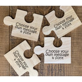 Jigsaw Wooden Coaster Piece, Thank You Gift for Teacher, Coach, Tutor, Teaching assistant, Valentine Gift, Gift for him/her, Anniversary