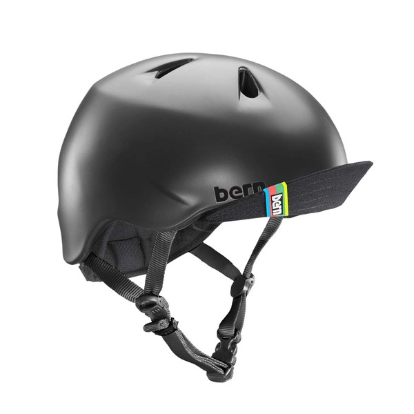 Bern, Kid's Nino Helmet with Flip Visor, Matte Black, X-Small/Small