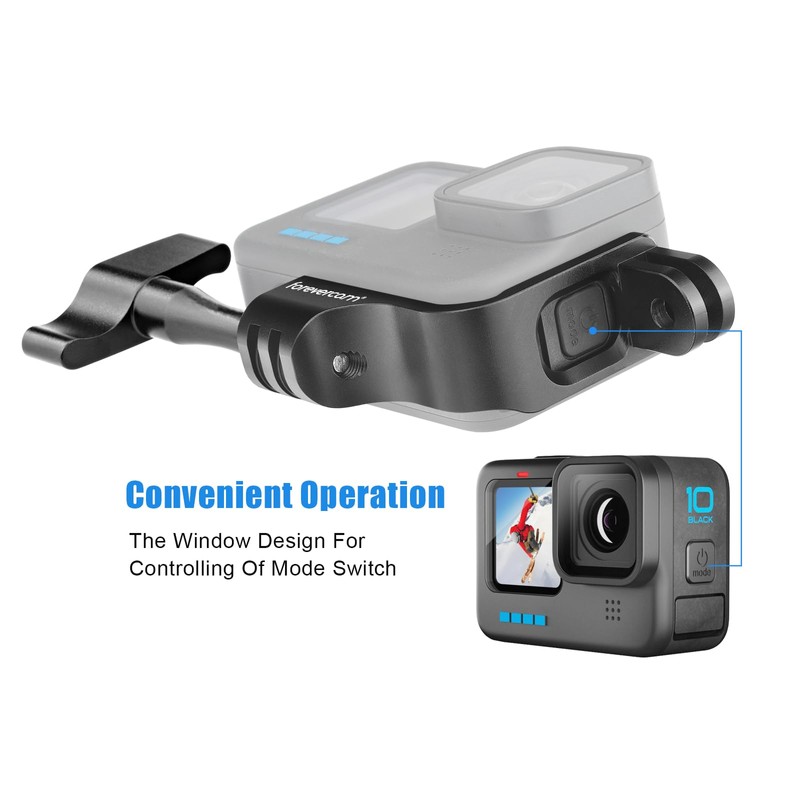 Aluminum Adapter 90°L Shape Vertical Compatible with Gopro Hero 9/10/11/12