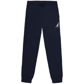 Nautica Boys' Pull-On Fleece Jogger Sweatpant, Drawstring Closure, J-Class Sport Navy