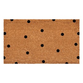 Calloway Mills Black Polka-Dots Doormat (17" x 29")