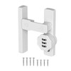 YogePote Keyless 90/180 Degree Sliding Barn Door Lock Latch, White-1PC