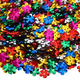 PATIKIL Total 90Gram Sequins for Crafts, 3Pack Colored Sequin and Spangles Craft Supplies for DIY Making Clothes Nails Greeting Card Scrapbook Decoration, Flower Style
