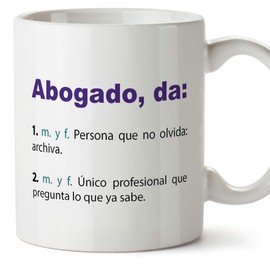 MUGFFINS Tazas Desayuno Originales de Profesiones para Regalar a Trabajadores - Tazas para Abogados Tazas con Frases y Mensajes alegres y Divertidos