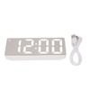 Digital Alarm Clock Temperature Display LED Mirror Electronic Clocks for
