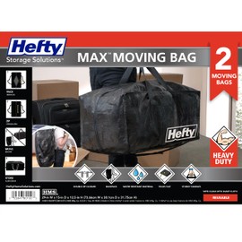 Hefty Large Flexible Tote with Breathable Mesh, Double Zipper, 2 Handles – Ideal for Moving or Clothes & Apparel Storage, Alternative to Plastic Bin, Organizer or Container – 2 Pack