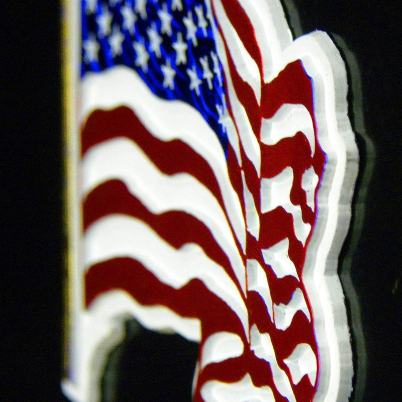 American Flag Magnet (Waving) by Classic Magnets, 3D Rubber Vintage-Style