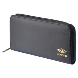Umbro Tarpaulin Round Zip Long Wallet, Black/gold