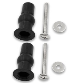 Moicstiy 2 Pcs Toilet Seat Hinges Screws Expanding Rubber Bolt Top Nuts for Toilet Seats Top Fixing Replacement Part Toilet Seat Blind Hole Fixing Kit(1.87 Inch)