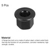 sourcing map M12 Flange Hex Nuts, 5pcs Grade 8.8 Carbon