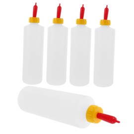 BESTonZON 5 Sets 400ml Goat Milk Bottle Pig Feeding Bottle Cow Feeding Bottle Pet Animal Cup Plastic re-usable