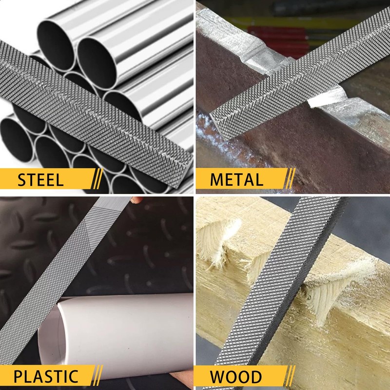 TARIST 200 mm Triangular Metal File, Professional Carbon Steel File,