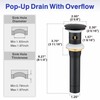 Kablle Bathroom Sink Faucet with Pull Down Sprayer, Matte Black