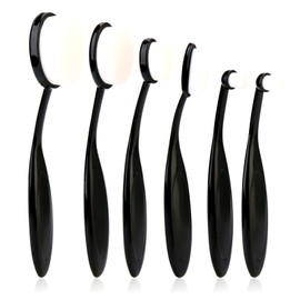 UNIMEIX 6 Pack Blending Brush for Card Making Crafting Ink Blender Brushes Set Tool Paper Background Brush Drawing (Black)