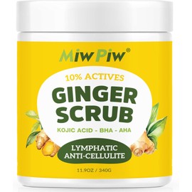 Exfoliante Corporal De Jengibre Con Aha/Bha: Drenaje Linfático, Exfoliante, Anticelulítico, Reafirmante Y Desintoxicante De Axilas.